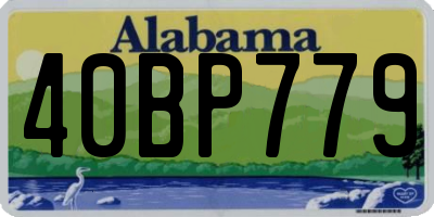 AL license plate 40BP779