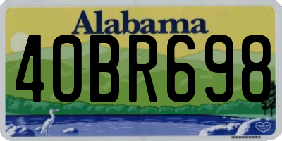 AL license plate 40BR698