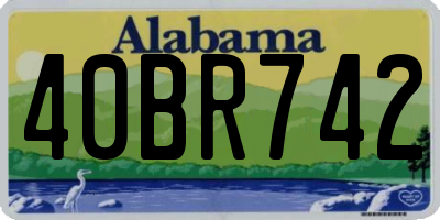 AL license plate 40BR742