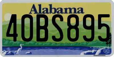 AL license plate 40BS895