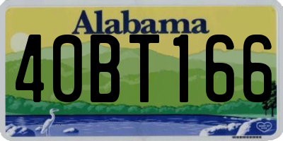 AL license plate 40BT166