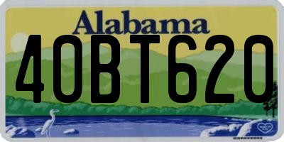 AL license plate 40BT620