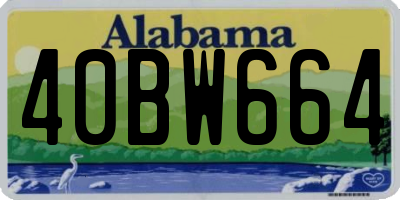 AL license plate 40BW664