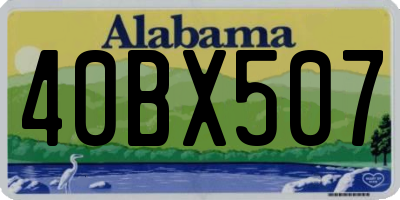 AL license plate 40BX507