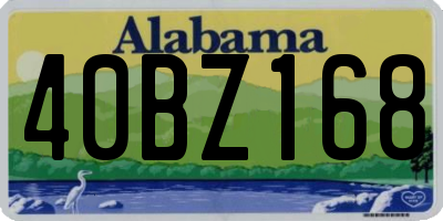 AL license plate 40BZ168