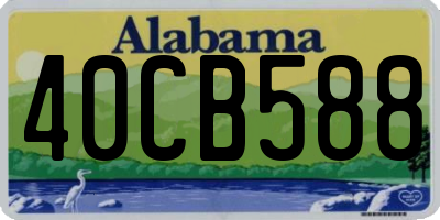 AL license plate 40CB588