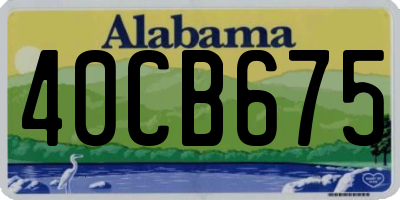 AL license plate 40CB675