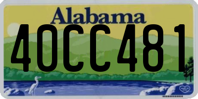AL license plate 40CC481