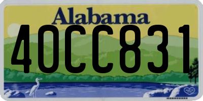 AL license plate 40CC831