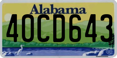 AL license plate 40CD643