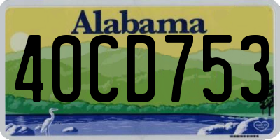 AL license plate 40CD753