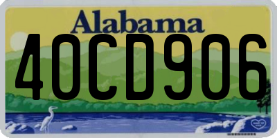 AL license plate 40CD906