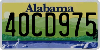 AL license plate 40CD975