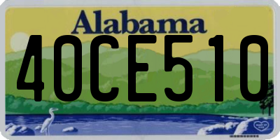 AL license plate 40CE510