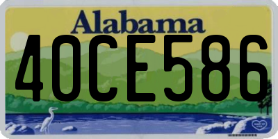 AL license plate 40CE586