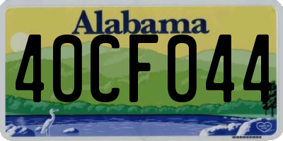 AL license plate 40CF044