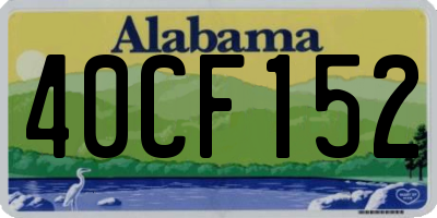 AL license plate 40CF152