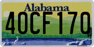 AL license plate 40CF170