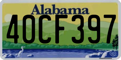 AL license plate 40CF397