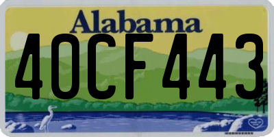 AL license plate 40CF443