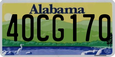 AL license plate 40CG170