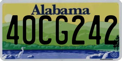 AL license plate 40CG242