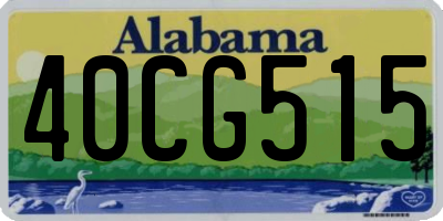 AL license plate 40CG515