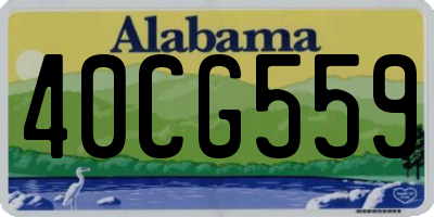 AL license plate 40CG559