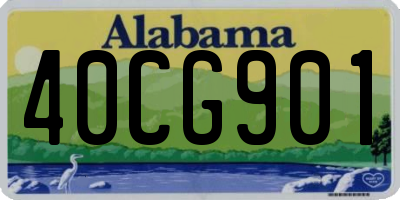 AL license plate 40CG901