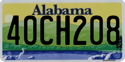 AL license plate 40CH208