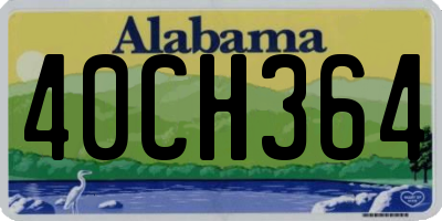 AL license plate 40CH364
