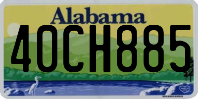 AL license plate 40CH885