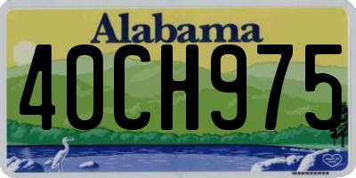 AL license plate 40CH975