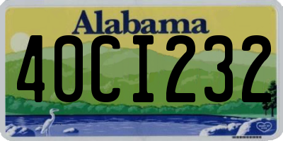 AL license plate 40CI232