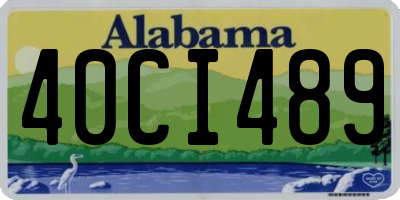 AL license plate 40CI489