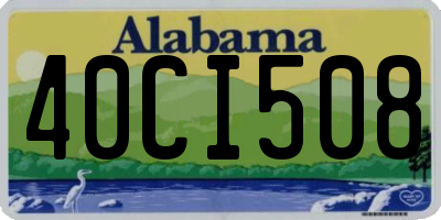 AL license plate 40CI508