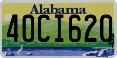 AL license plate 40CI620