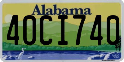 AL license plate 40CI740