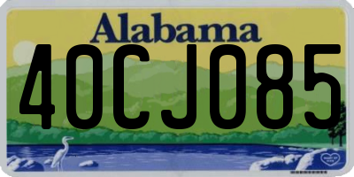 AL license plate 40CJ085