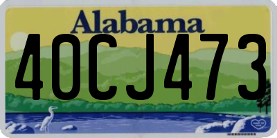 AL license plate 40CJ473