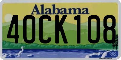 AL license plate 40CK108