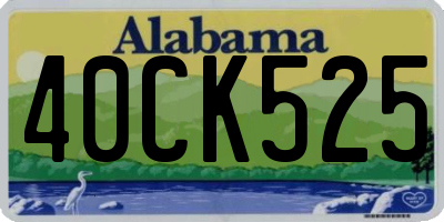 AL license plate 40CK525