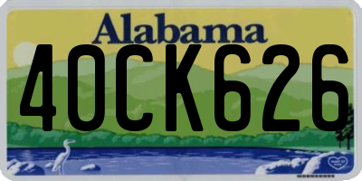 AL license plate 40CK626