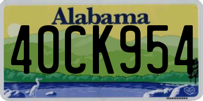 AL license plate 40CK954
