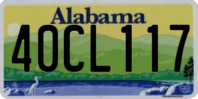 AL license plate 40CL117