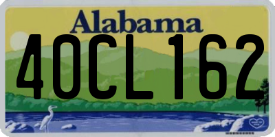 AL license plate 40CL162