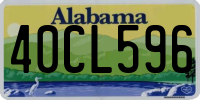AL license plate 40CL596