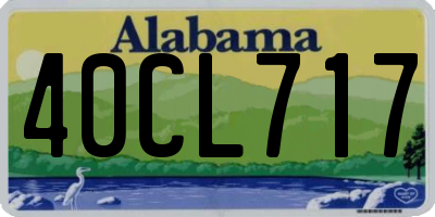 AL license plate 40CL717
