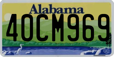 AL license plate 40CM969