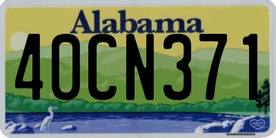 AL license plate 40CN371